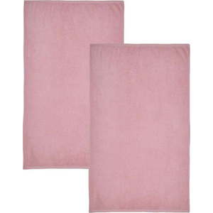 Růžové rychleschnoucí/froté bavlněné osušky v sadě 2 ks 90x140 cm Quick Dry – Catherine Lansfield obraz