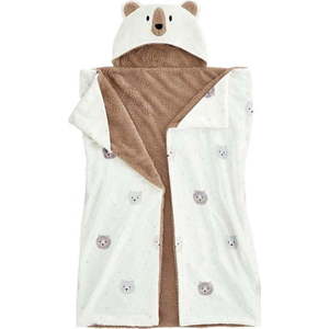 Hnědá/krémová dětská deka s kapucí z mikroplyše 90x125 cm Cosy Bear – Catherine Lansfield obraz