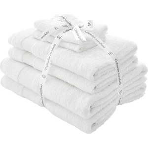 Bílé froté bavlněné ručníky a osušky v sadě 6 ks Anti-Bacterial – Catherine Lansfield obraz