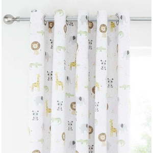 Bílý dětský závěs 2 ks 168x183 cm Roarsome Animals – Catherine Lansfield obraz