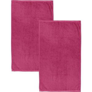 Tmavě růžové rychleschnoucí/froté bavlněné osušky v sadě 2 ks 90x140 cm Quick Dry – Catherine Lansfield obraz