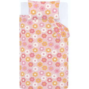 Růžové dětské povlečení na dvoulůžko 200x200 cm Retro Daisy – Catherine Lansfield obraz