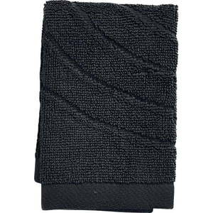 Černý froté bavlněný ručník 30x30 cm Time – Zone obraz