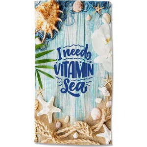 Sametová plážová osuška 100x180 cm Vitamin Sea – Good Morning obraz