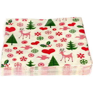 Ubrousky v sadě 20 ks 25x25 cm 50s Christmas – Rex London obraz