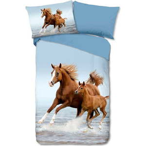 Modré bavlněné dětské povlečení na jednolůžko 140x200 cm Free – Good Morning obraz