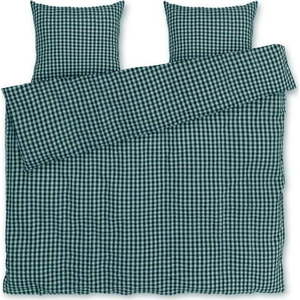 Zelené/modré krepové povlečení na dvoulůžko/prodloužené 200x220 cm Bæk&Bølge – JUNA obraz