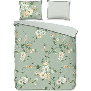 Zelené povlečení na dvoulůžko/prodloužené z bavlněného saténu 200x220 cm Sizena – Descanso obraz