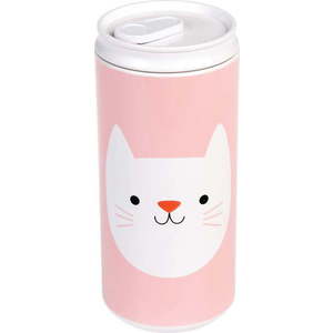 Světle růžová dětská lahev z bioplastu 330 ml Cookie the Cat – Rex London obraz