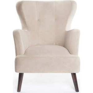 Béžové sametové křeslo ušák Noemye – Bonami Selection obraz