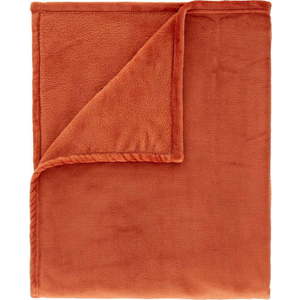 Oranžová deka z mikroplyše 130x170 cm Raschel Velvet – Catherine Lansfield obraz
