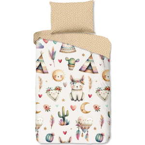 Béžové bavlněné dětské povlečení na jednolůžko 140x200 cm Luz – Good Morning obraz