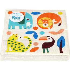Ubrousky v sadě 20 ks 25x25 cm Wild Wonders – Rex London obraz