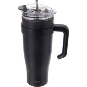 Černý termo hrnek s brčkem 1, 2 l Termo – Orion obraz