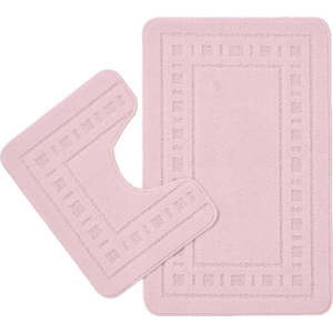 Světle růžové WC koupelnové předložky v sadě 2 ks 50x80 cm Armoni – Catherine Lansfield obraz