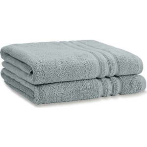 Šedozelené froté bavlněné osušky v sadě 2 ks 90x140 cm Zero Twist – Catherine Lansfield obraz