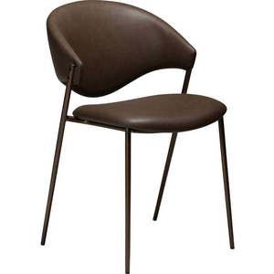 Tmavě hnědá jídelní židle z imitace kůže Zone – DAN-FORM Denmark obraz