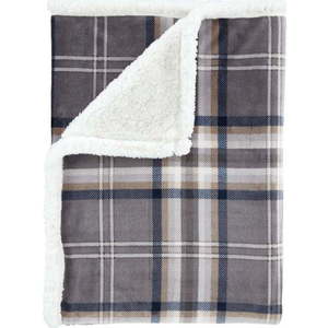Šedá deka s beránkem 130x170 cm Kelso Check – Catherine Lansfield obraz