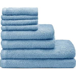Modré rychleschnoucí/froté bavlněné ručníky a osušky v sadě 8 ks Quick Dry – Catherine Lansfield obraz