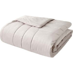 Krémový sametový prošívaný přehoz 220x230 cm Bridgerton Regal Velvet – Catherine Lansfield obraz