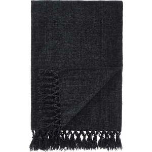 Černá deka z žinylky 130x170 cm Wilson – Catherine Lansfield obraz