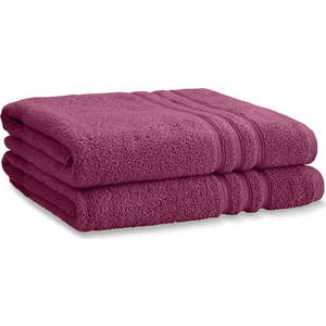 Tmavě růžové froté bavlněné osušky v sadě 2 ks 90x140 cm Zero Twist – Catherine Lansfield obraz
