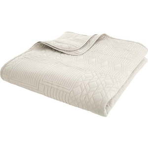 Béžový prošívaný přehoz 220x230 cm Folkstone Geo – Catherine Lansfield obraz