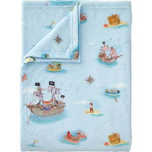 Modrá dětská deka z mikroplyše 150x200 cm Pirates – Belle & Boo obraz