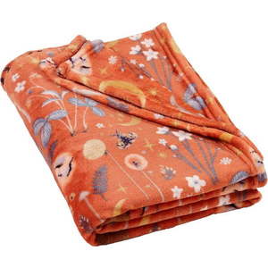 Oranžová deka z mikroplyše 130x170 cm Enchanted Twilight Animals – Catherine Lansfield obraz