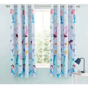 Modrý dětský závěs 2 ks 168x183 cm Mermaid – Catherine Lansfield obraz