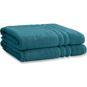 Zelenomodré froté bavlněné osušky v sadě 2 ks 90x140 cm Zero Twist – Catherine Lansfield obraz