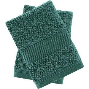 Tmavě zelené froté bavlněné ručníky v sadě 2 ks 30x30 cm Anti-Bacterial – Catherine Lansfield obraz