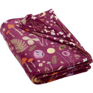 Fialová deka z mikroplyše 130x170 cm Enchanted Twilight Animals – Catherine Lansfield obraz