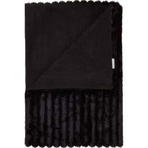 Černá deka z mikroplyše 130x170 cm Cosy Ribbed – Catherine Lansfield obraz