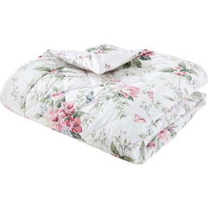 Krémový prošívaný přehoz 200x200 cm Bridgerton Penelope Floral – Catherine Lansfield obraz