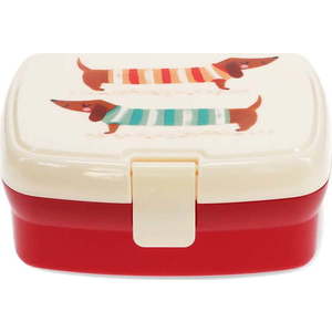 Červený/krémový dětský svačinový box Sausage Dog – Rex London obraz
