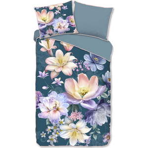 Modré povlečení na jednolůžko/prodloužené z bavlněného saténu 140x220 cm Mirery – Descanso obraz