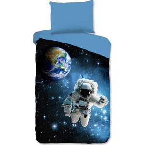 Modré bavlněné dětské povlečení na jednolůžko 140x200 cm Astronaut – Good Morning obraz