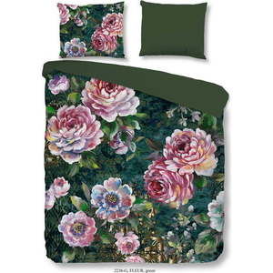 Zelené bavlněné povlečení na jednolůžko/prodloužené 140x220 cm Fleur – Good Morning obraz