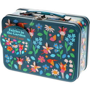 Tmavě modrý kovový dětský kufřík 19x8x17 cm Fairies in the Garden – Rex London obraz