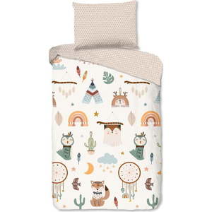 Béžové bavlněné dětské povlečení na jednolůžko 140x200 cm Remi – Good Morning obraz