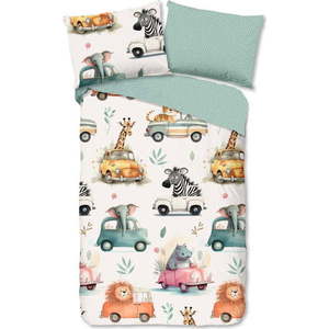 Zelené/béžové bavlněné dětské povlečení na jednolůžko 140x200 cm Gogo – Good Morning obraz