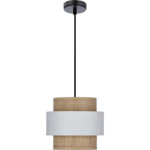 Závěsné svítidlo s ratanovým stínidlem v bílo-přírodní barvě ø 20 cm Rattan – Candellux Lighting obraz