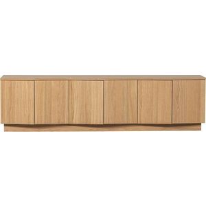 TV stolek z dubového dřeva v přírodní barvě 200x52x45 cm Zuma – WOOOD obraz