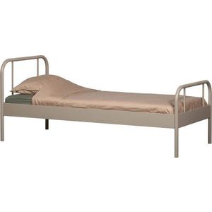 Béžová kovová jednolůžková postel s roštem 90x200 cm Mata – WOOOD obraz
