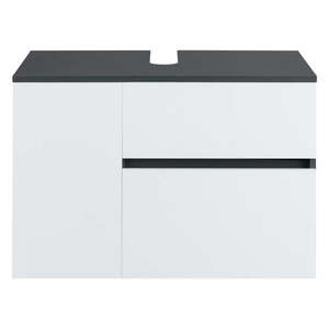 Bílo-antracitová závěsná skříňka pod umyvadlo 80x53 cm Wisla – Støraa obraz