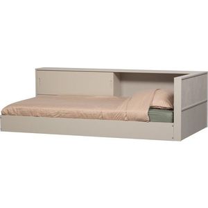 Šedá jednolůžková postel z borovicového dřeva bez roštu 90x200 cm Carter – WOOOD obraz