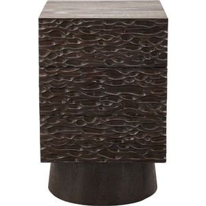 Tmavě hnědý noční stolek z mangového dřeva Crumble – WOOOD obraz