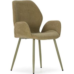 Zelená čalouněná jídelní křesla v sadě 2 ks Ansu – Marckeric obraz