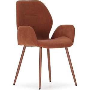 Čalouněná jídelní křesla v sadě 2 ks v terakotové barvě Ansu – Marckeric obraz